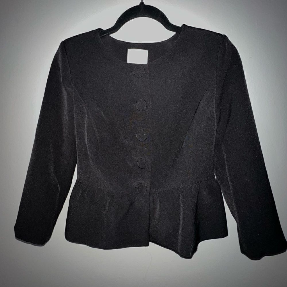 ModCloth Black Ruffle Blazer - Sz S